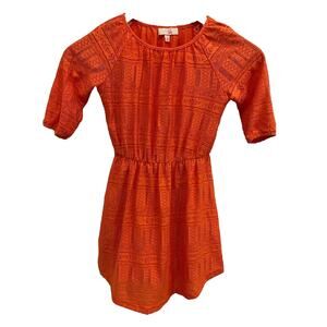 Gianni Bini GB Girls Dress A-line Southwestern Knit Orange Size 6 Very Cute!